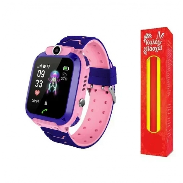 Παιδικό Smartwatch με GPS Q12 μωβ/ροζ με ΔΩΡΟ τη λαμπάδα
