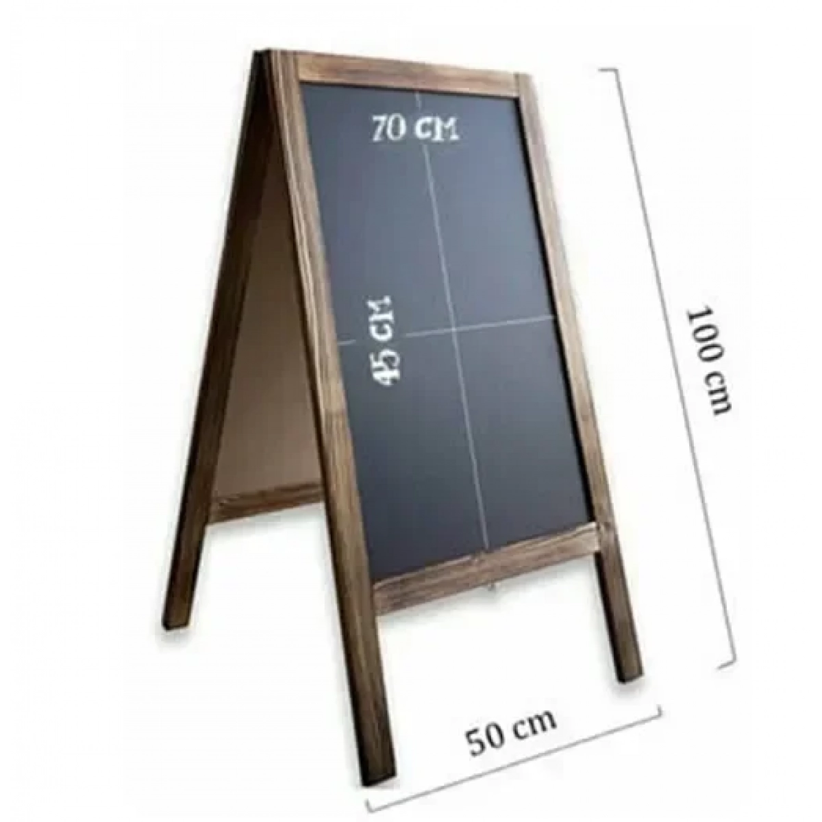 Pakoworld Stand μενού Felex καρυδί-μαύρο 50x25x100εκ - Image 2