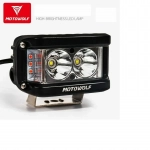 Προβολάκι Αλουμινίου Μοτοσυκλέτας 25W 12-80V 6500Κ Motowolf MDL5002 – Μαύρο