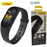 Q-SH5 Activity Tracker με Παλμογράφο Μαύρο