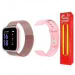 Λαμπάδα Smartwatch T80 με Παλμογράφο ροζ