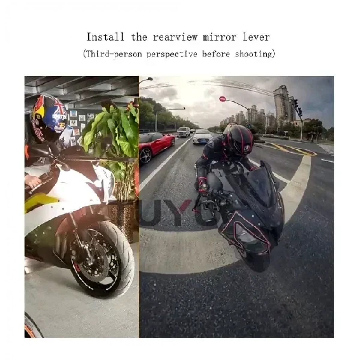 TUYU Βραχίονας επέκτασης Μοτοσυκλέτας για GoPro ή κάμερα selfie Insta 360 110cm - Image 4