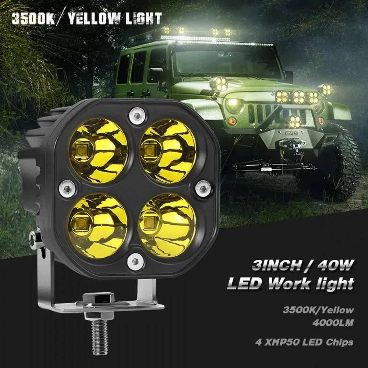 Προβολάκι LED Ομίχλης 3000K F150 12V 4500Lumens 1 τμχ