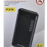 Power Bank 10000mAh με 2 Θύρες USB-A και Θύρα USB-C Μαύρο Awei P37K