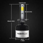 Λάμπες Αυτοκινήτου & Μοτοσυκλέτας Nighteye A315 S2 H1 LED 6500K Ψυχρό Λευκό 9-32V 72W 2τμχ