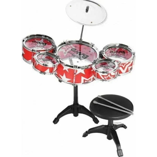 Σετ Παιδικά Drum Jazz για 3+ Ετών ΟΕΜ THL2162 κόκκινο