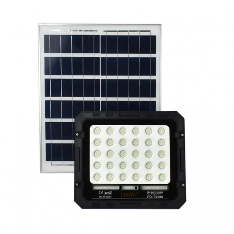 Ηλιακός Προβολέας 240LED 200W IP66 Foyu FO-T5200 – Μαύρο