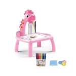 Μαγικό Γραφείο Εκμάθησης Καμηλοπάρδαλη με Προβολέα LED για Παιδιά – Ροζ