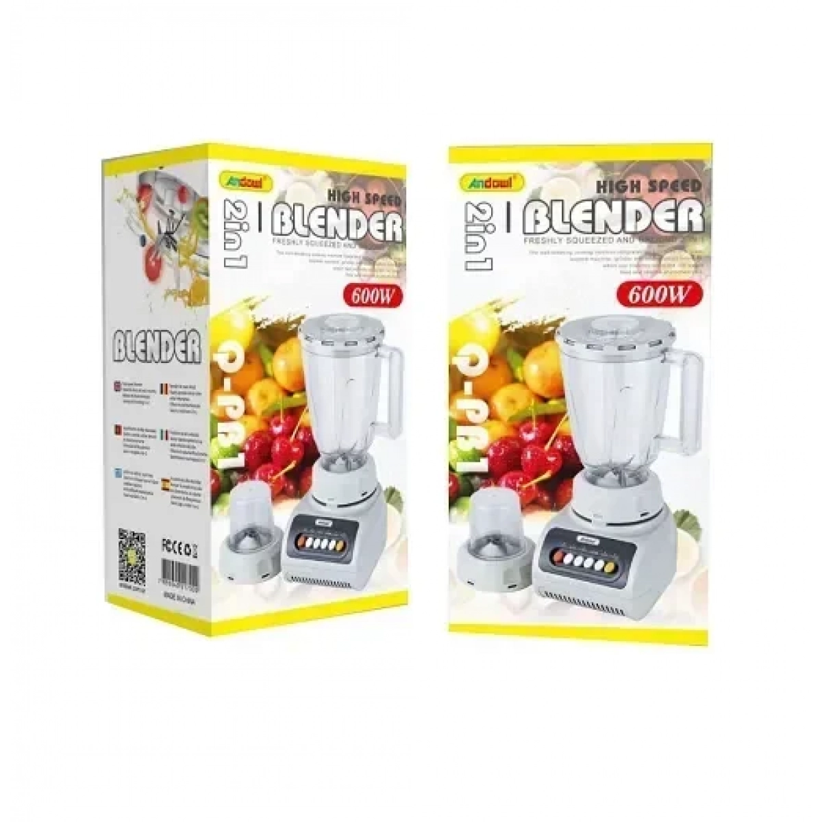 Andowl Blender για smoothies υψηλής αντοχής 1.5L Q-PB1 Λευκό - Image 2