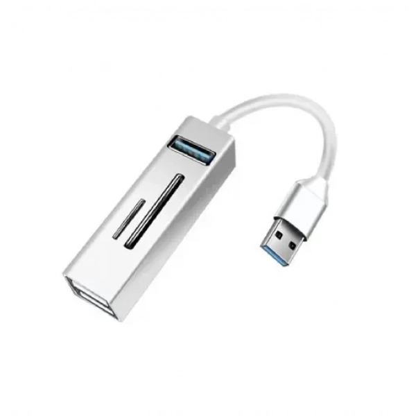 Andowl Q-HU803 USB 3.0 Hub 3 Θυρών με σύνδεση USB-A Ασημί