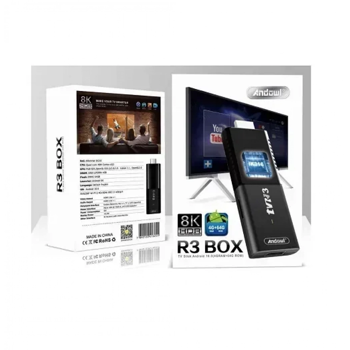 Andowl Smart TV Stick R3 4K UHD με Wi-Fi / HDMI - Image 2