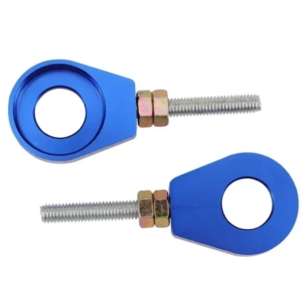 Ανταλλακτικός ρυθμιστής αλυσίδας μοτοσυκλέτας 2 τεμάχια μπλε