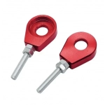 Ανταλλακτικός ρυθμιστής αλυσίδας μοτοσυκλέτας 2 τεμάχια κόκκινο