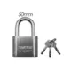 Ατσάλινο λουκέτο ασφαλείας 50mm με 3 κλειδιά ασημί