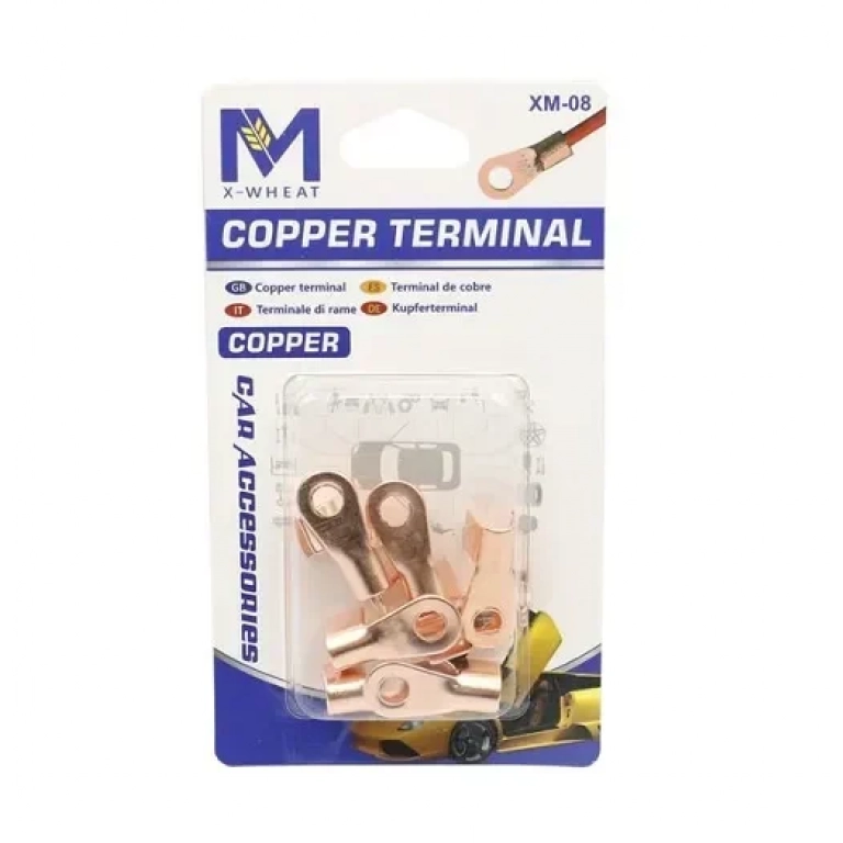 Χάλκινοι ακροδέκτες οπής 20Α 0.5-1.0mm σετ 12 τεμάχια XM-W04470