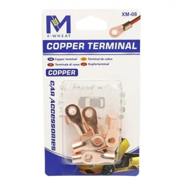 Χάλκινοι ακροδέκτες οπής 30Α 1.5-2.5mm σετ 12 τεμάχια XM-W04469