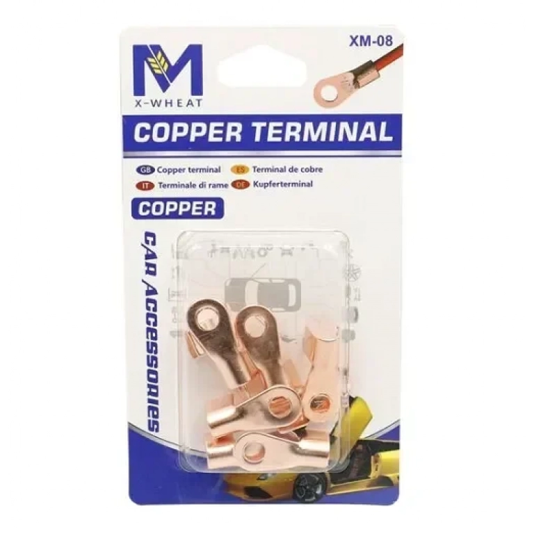 Χάλκινοι ακροδέκτες οπής 30Α 1.5-2.5mm σετ 12 τεμάχια XM-W04469