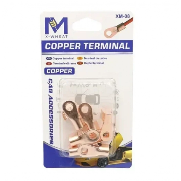 Χάλκινοι ακροδέκτες οπής 40Α 1.5mm-2.5mm σετ 10 τεμάχια XM-W04468