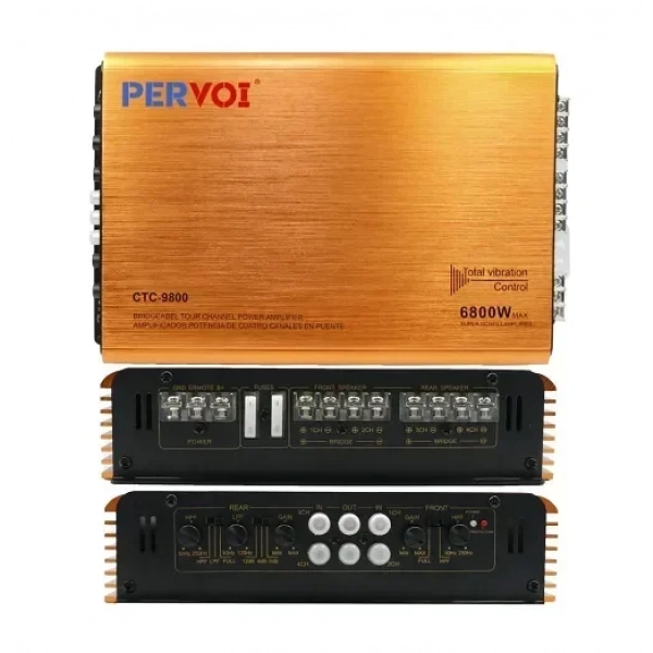 Ενισχυτής αυτοκινήτου 6800W με 4 κανάλια Pervoi CTC-9800