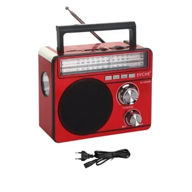 Φορητό ηχείο bluetooth με ραδιόφωνο EC-1875UBT κόκκινο