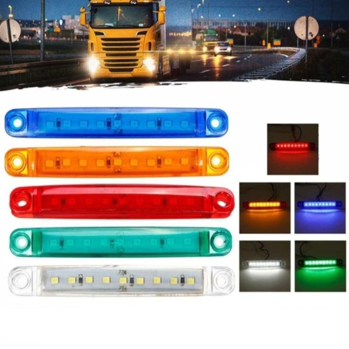 Φώτα όγκου φορτηγού LED 4 τεμάχια SJ-9971W λευκό