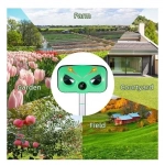 Ηλιακό Απωθητικό Πουλιών και Μικρών Ζώων με Υπέρηχο, Φλας και Ηχογραφημένους Ήχους - Image 4