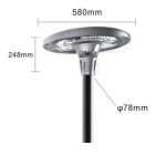 Ηλιακό Φωτιστικό Δρόμου 1200W με Τηλεχειριστήριο σε Ασημί Χρώμα MJ-EW1200 - Image 2