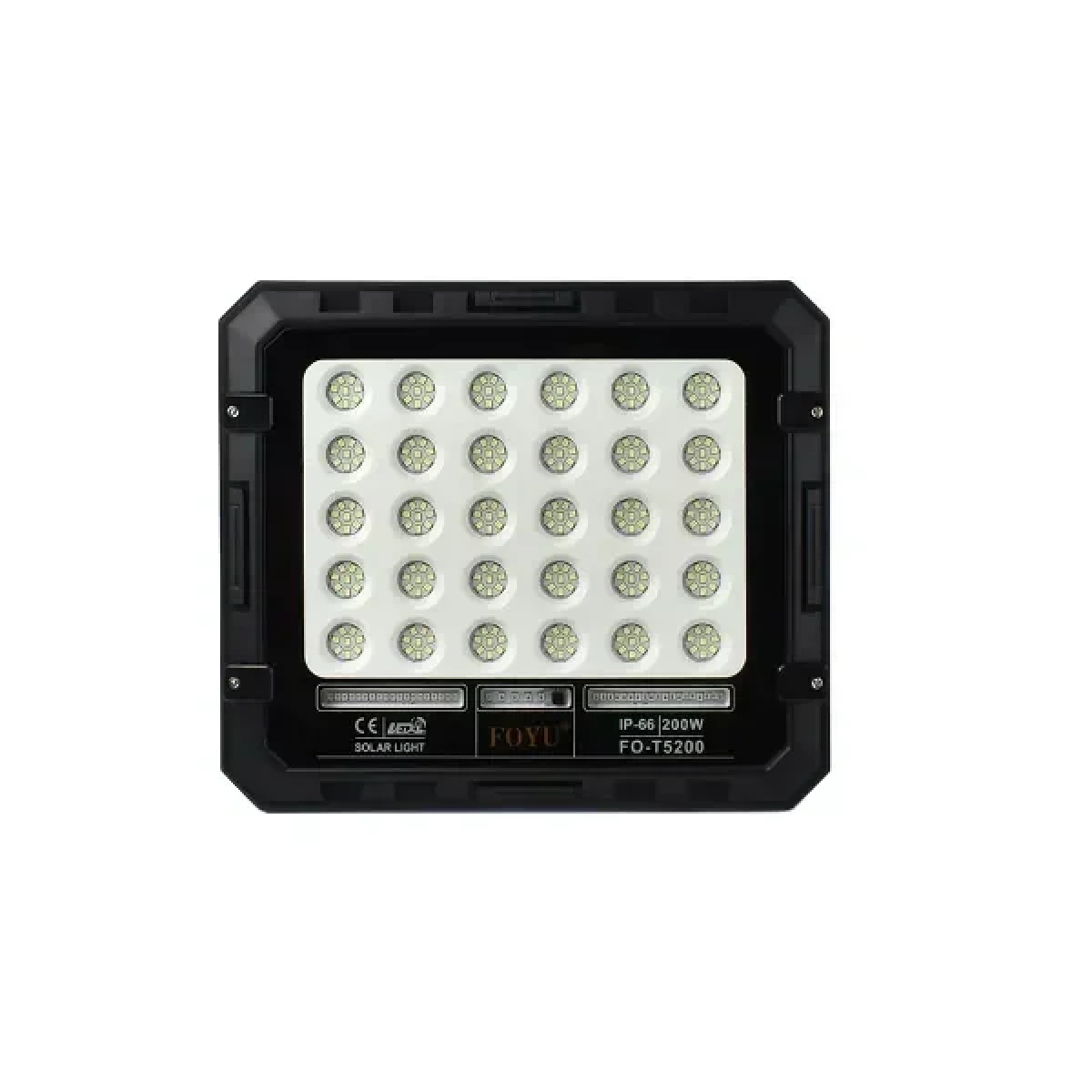 Ηλιακός Προβολέας 240LED 200W IP66 Foyu FO-T5200 – Μαύρο - Image 2