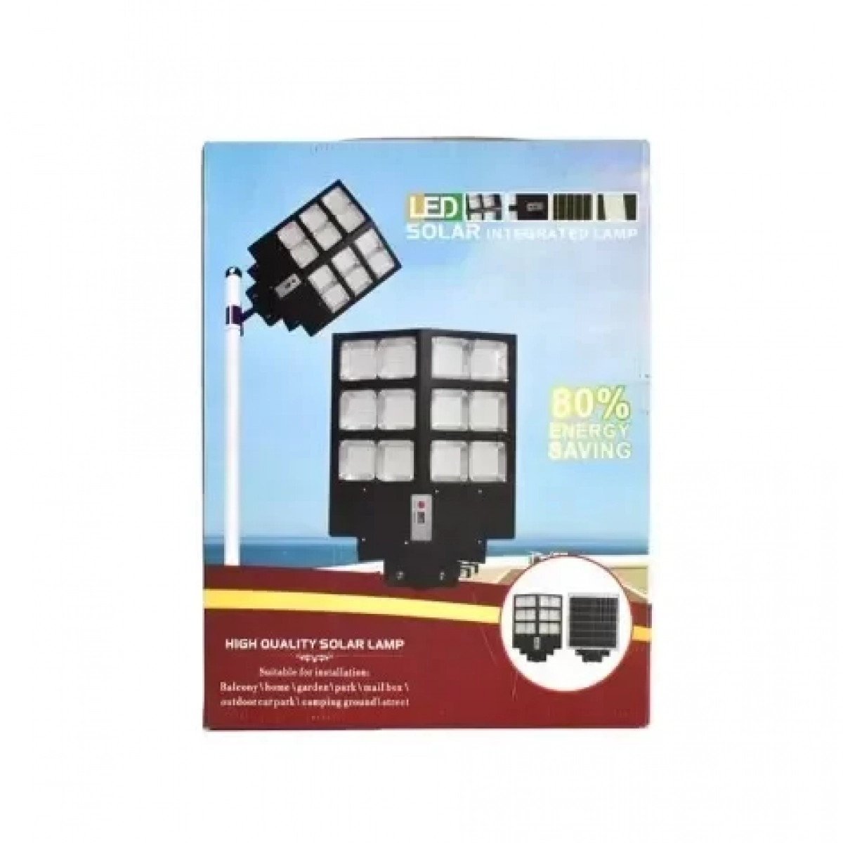 Ηλιακός Προβολέας 480LED Αλουμινίου 600W IP67 FOYU – Μαύρο