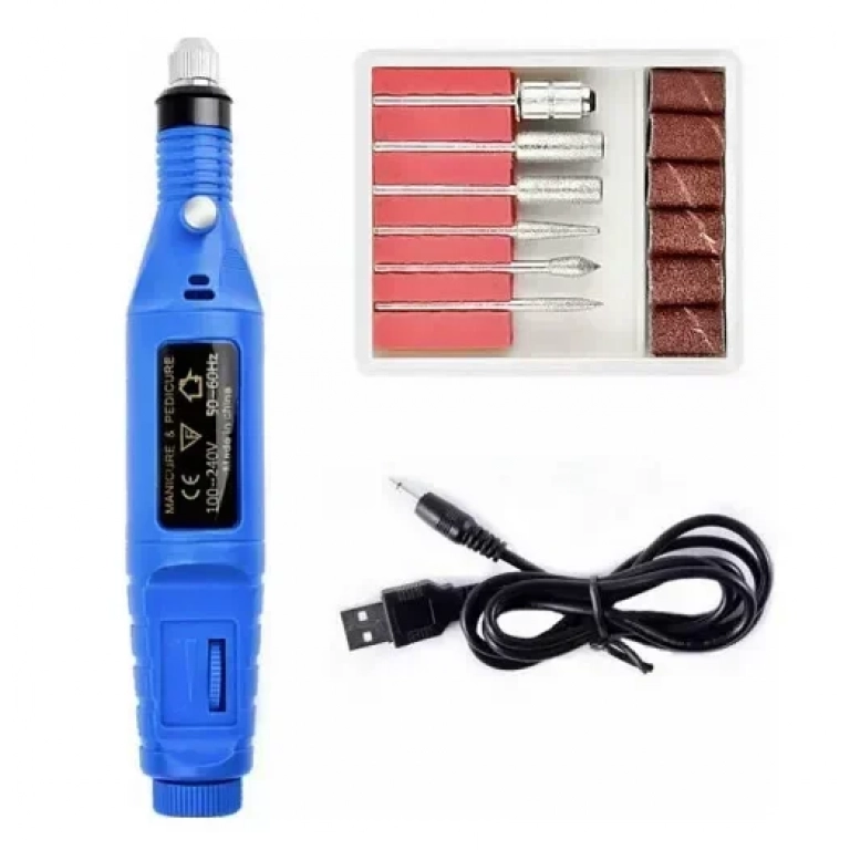 Ημιεπαγγελματικός τροχός νυχιών carver 20000rpm 10W μπλε