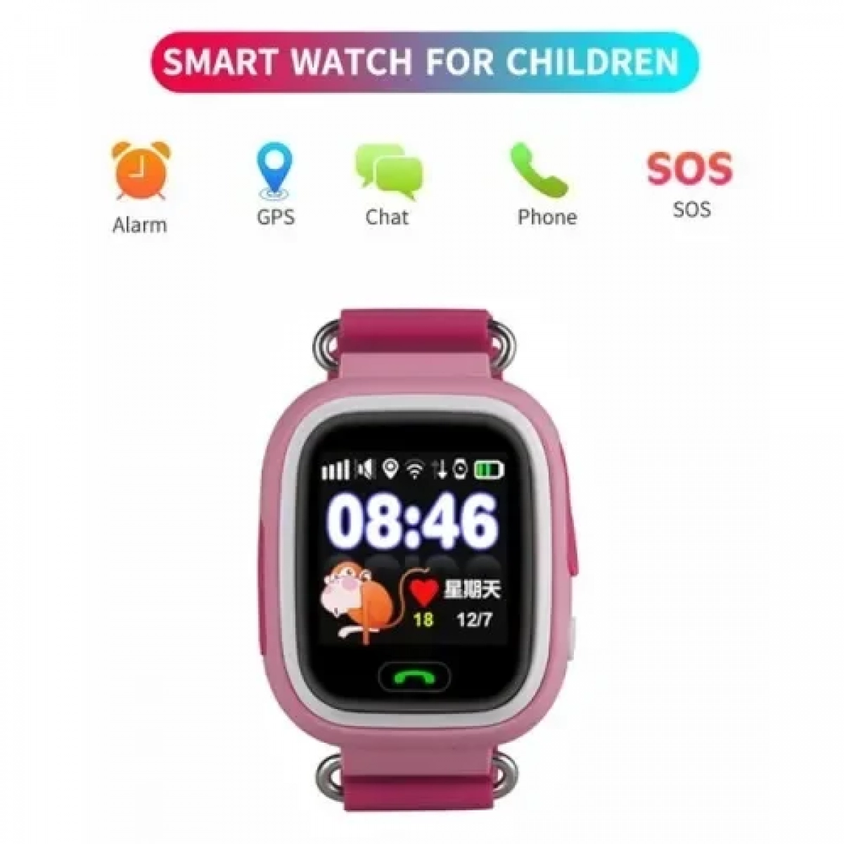Smartwatch TD-02 1.22" με GPS, ροζ