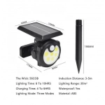 Καρφωτό Ηλιακό Φωτιστικό με Αισθητήρα Φωτός σε Μαύρο Χρώμα SH-1705C - Image 2