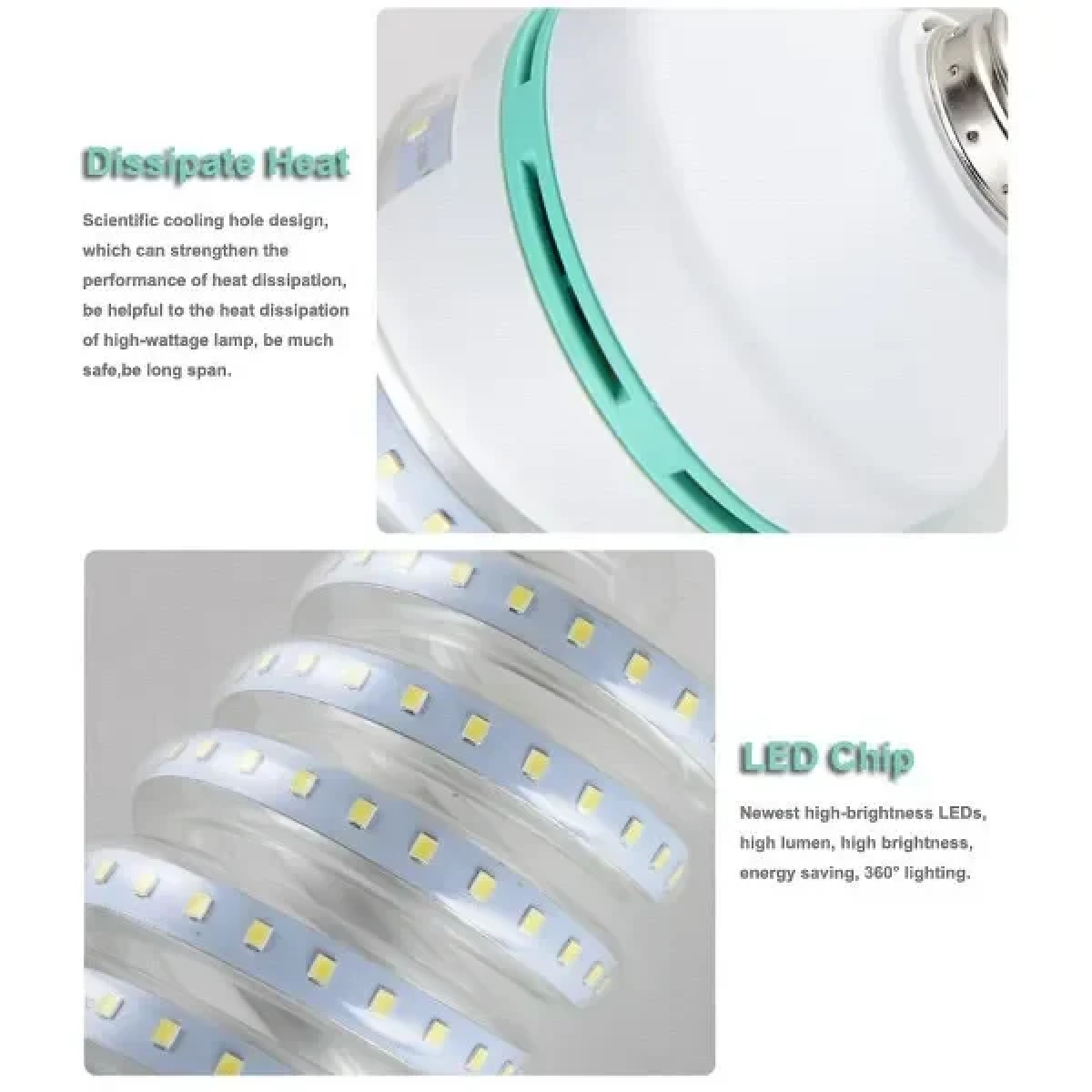 Λάμπα LED spiral E27 20W θερμό λευκό φως 6000k