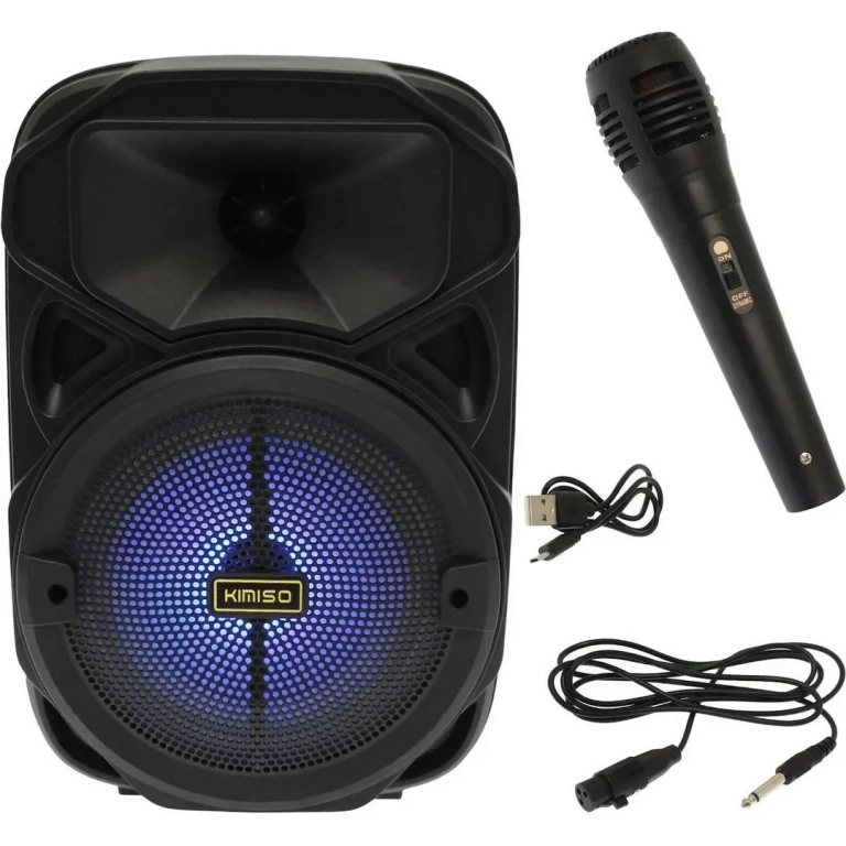 Ασύρματο Bluetooth φορητό ηχείο και karaoke USB με μικρόφωνο Kimiso KMS-3382