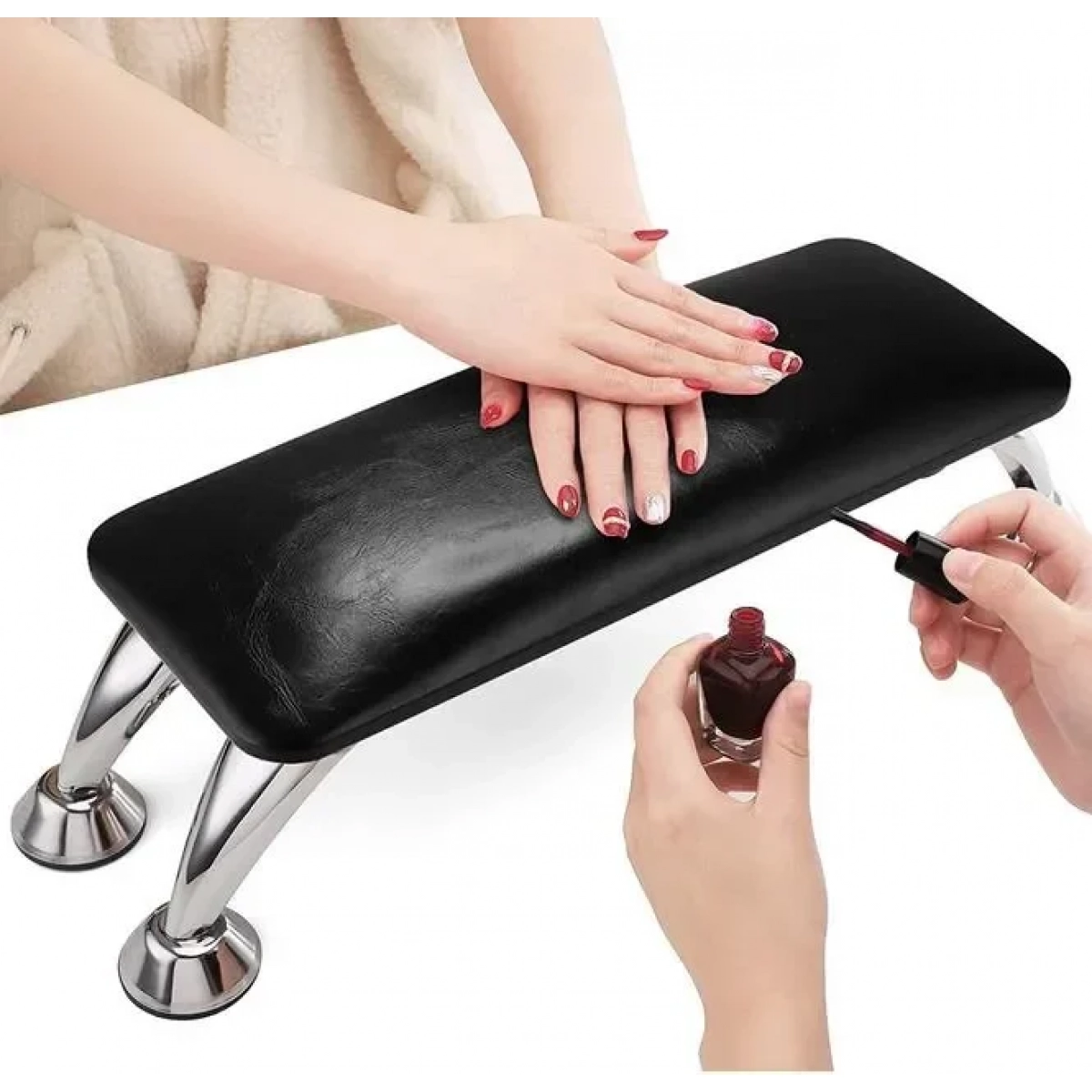 Μαξιλάρι Μανικιούρ με Χώρο Υποδοχής για φουρνάκι- Μαύρο