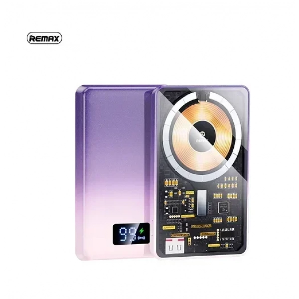 Remax RPP-531 Power Bank 10000mAh 22.5W με Θύρα USB-A και Θύρα USB-C Power Delivery Μωβ