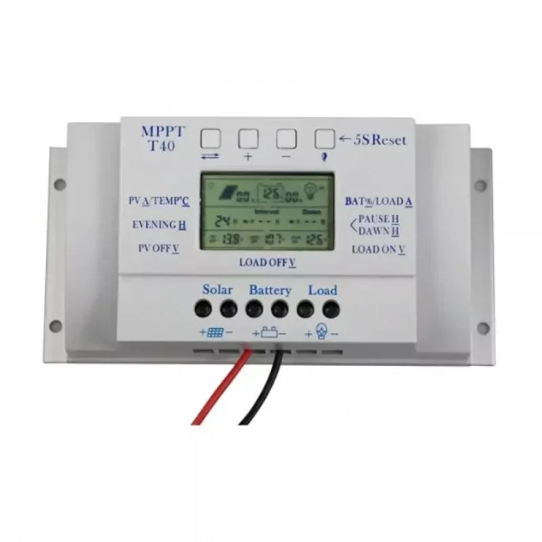 Ρυθμιστής Φόρτισης PWM-MPPT LCD T40 40Ah 12V/24V