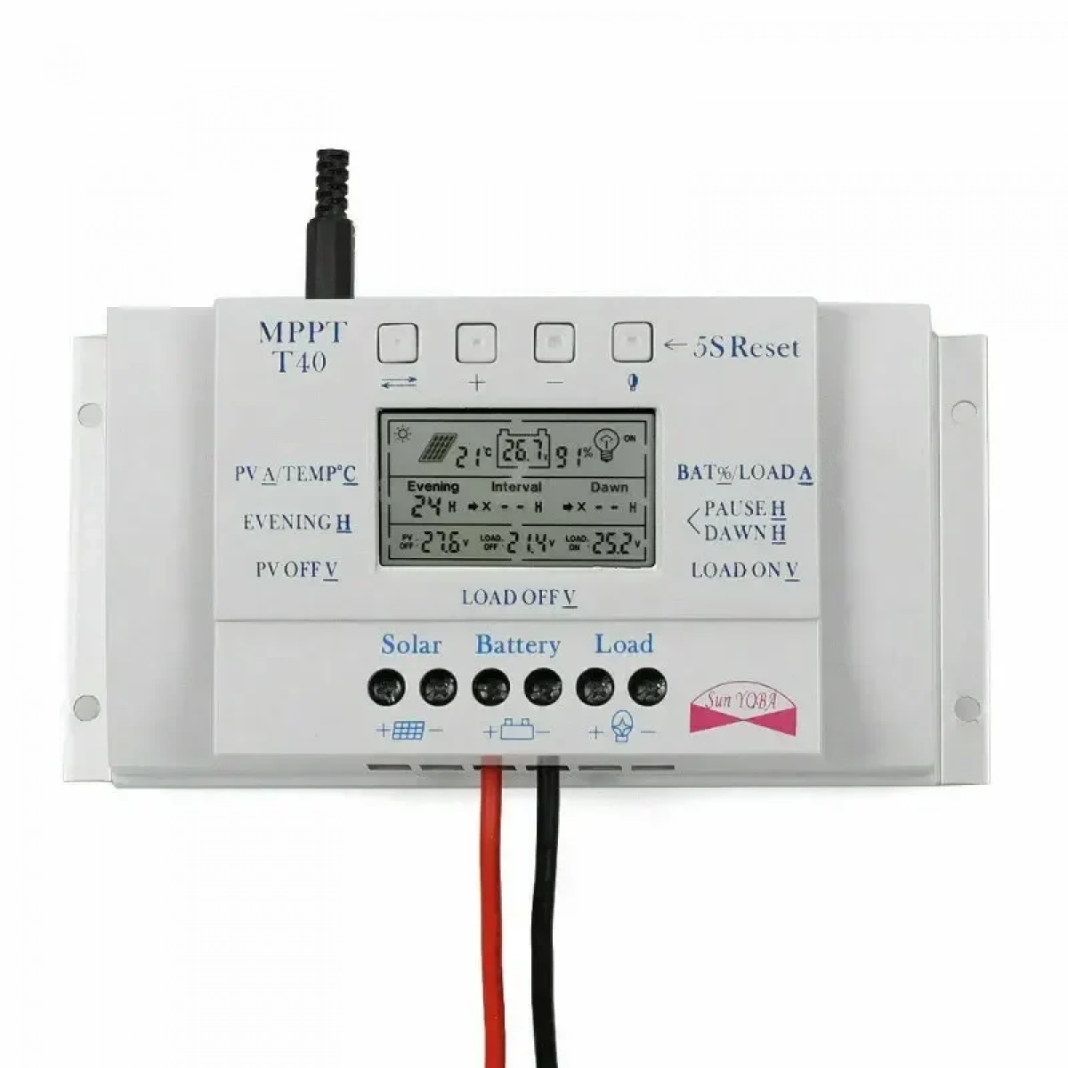 Ρυθμιστής Φόρτισης PWM-MPPT LCD T40 40Ah 12V/24V
