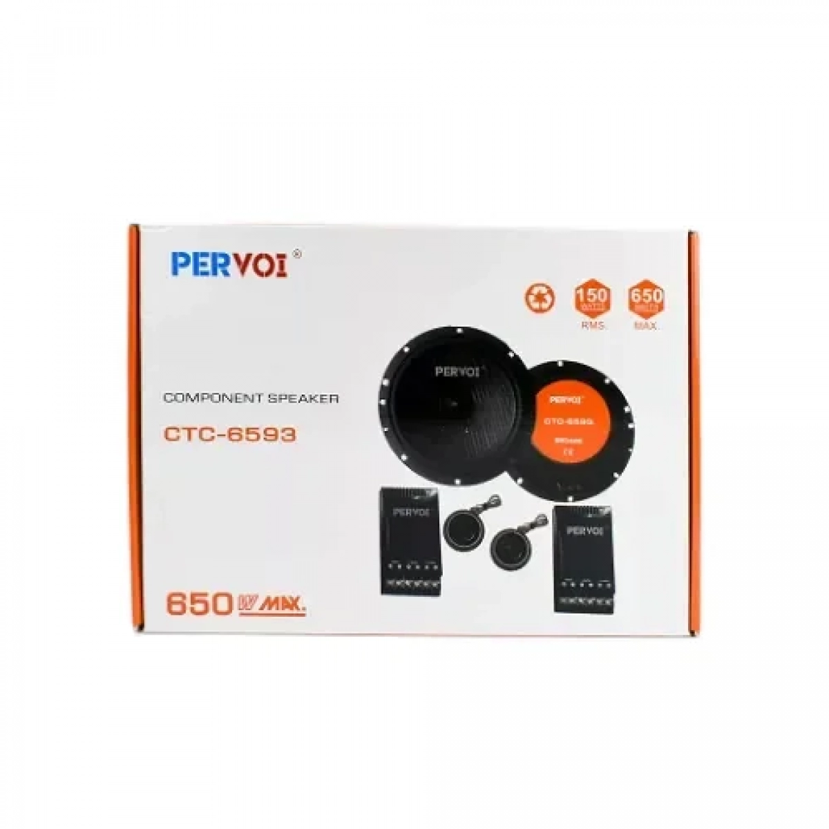 Σετ Midrange & Tweeter Αυτοκινήτου 150W & 30W 2+2τμχ RMS Pervoi CTC-6593 – Μαύρο
