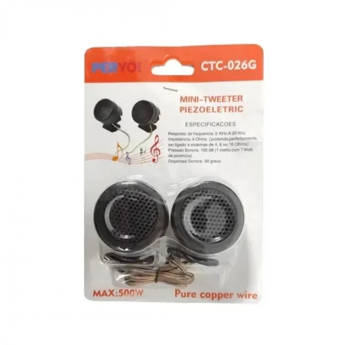 Σετ μίνι ηχεία αυτοκινήτου Pervoi 500W CTC-026G - Image 3