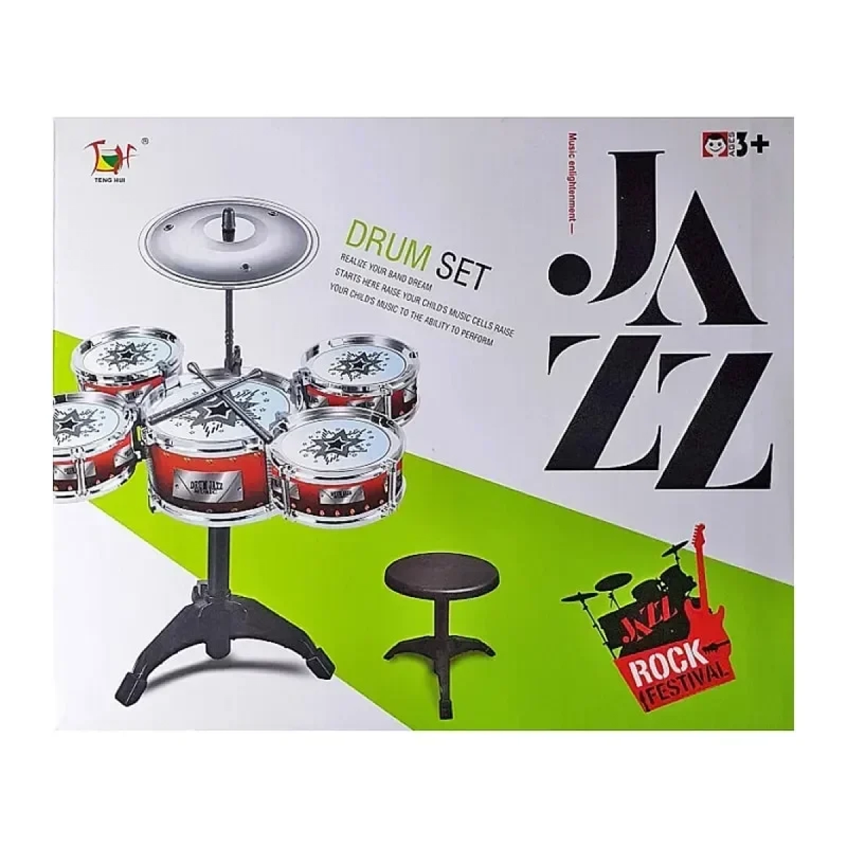 Σετ Παιδικά Drums Jazz ΟΕΜ THL2167 Φούξια - Image 2