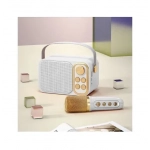 Σύστημα καραόκε με ασύρματο μικρόφωνο Bluetooth WY-YS104 λευκό - Image 3
