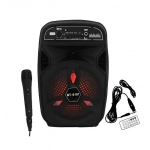 Σύστημα καραόκε με ενσύρματο μικρόφωνο Bluetooth BT-6107 μαύρο