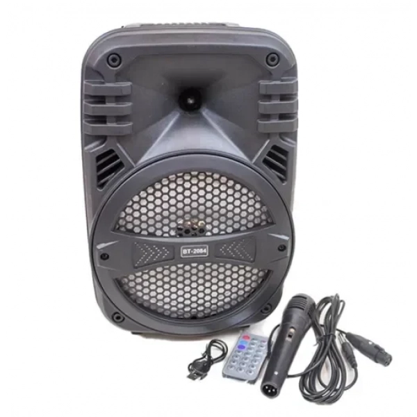 Σύστημα καραόκε με ενσύρματο μικρόφωνο Bluetooth BT-2084 μαύρο