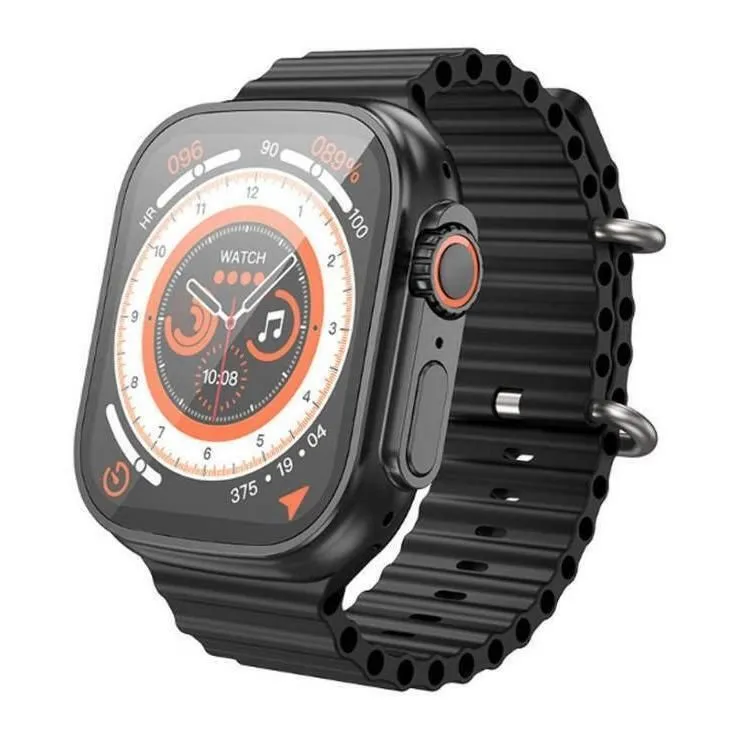 Hoco Y12 Ultra Smartwatch Με Παλμογράφο (Μαύρο)