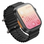 Hoco Y12 Ultra Smartwatch με Παλμογράφο (Μαύρο)