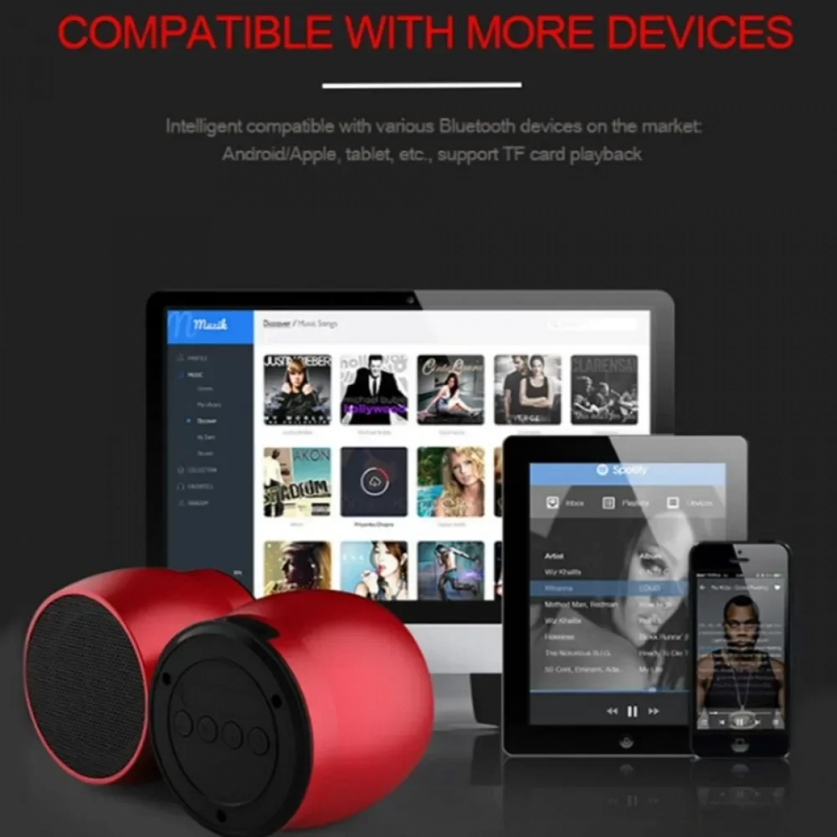 Ασύρματο ηχείο bluetooth 5W με ραδιόφωνο Treqa YT-568 γκρι