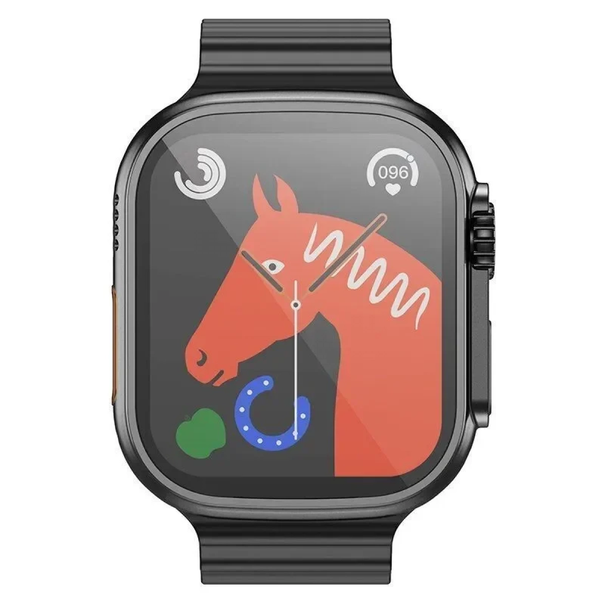 Hoco Y12 Ultra Smartwatch με Παλμογράφο (Μαύρο)