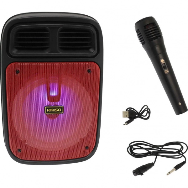 Σύστημα Karaoke με Ενσύρματo Μικρόφωνo Kimiso KMS-3383 κόκκινο