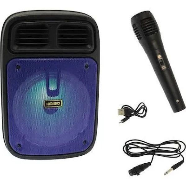Σύστημα Karaoke με Ενσύρματo Μικρόφωνo Kimiso KMS-3383 Μπλε
